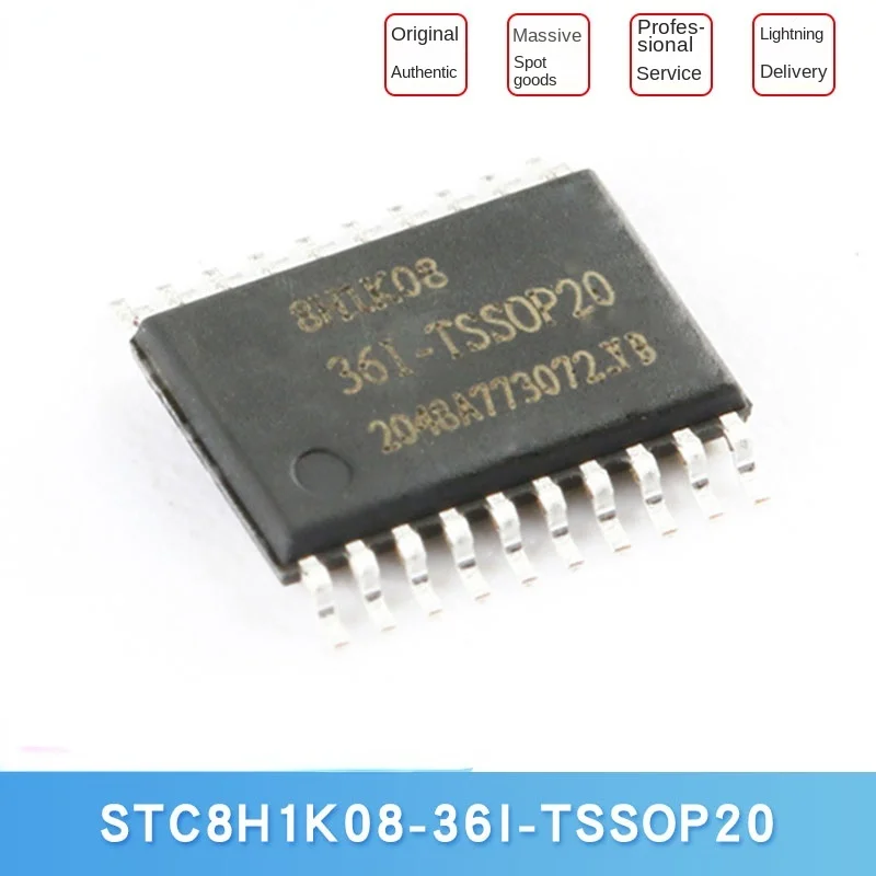 

Original STC8H1K08-36I-TSSOP20 enhanced 1T 8051 microcontroller microcontroller MCU (5pcs)