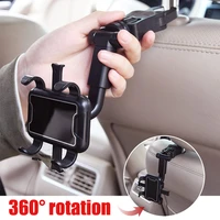 car sun visor clip rearview mirror phone holder 360 rotatable dashboard rear seat multifunctional gps bracket for all cars
