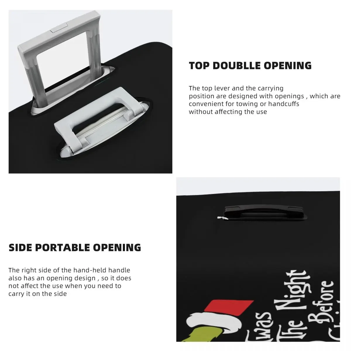 Чехол для чемодана с принтом Кошмар перед Рождеством 18-32 дюйма