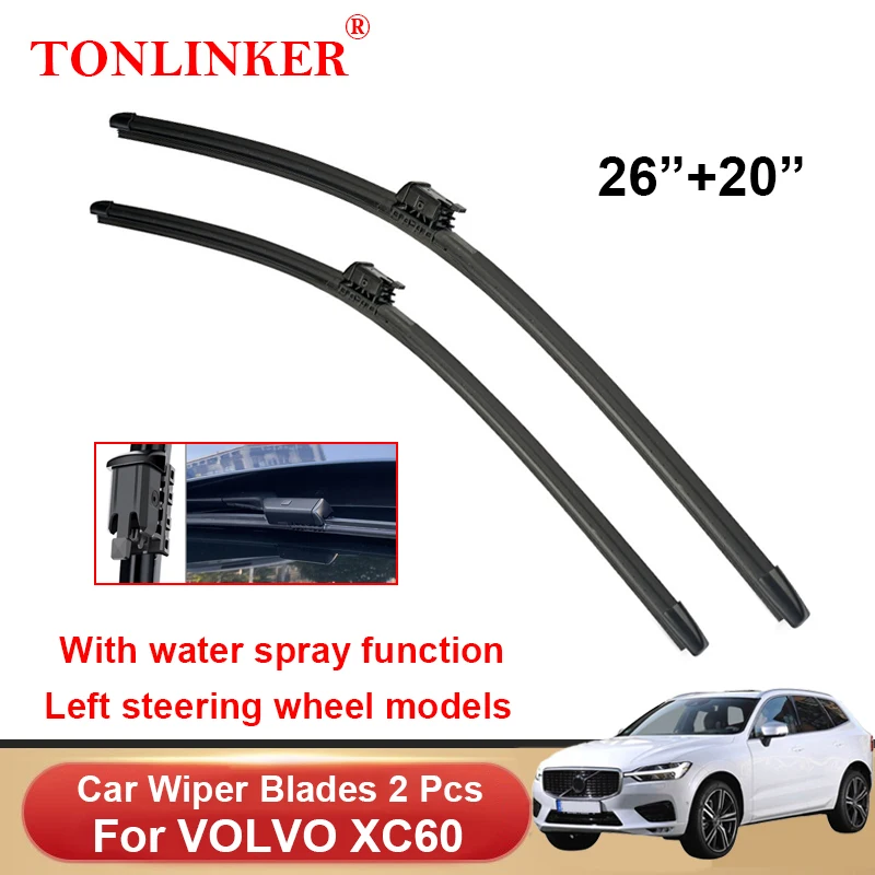 

TONLINKER автомобильные щетки стеклоочистителя для VOLVO XC60 MK2 2018 2019 2020 2021 2022 D4 D5 B5 T5 T6 T8 автомобильные аксессуары передний стеклоочиститель