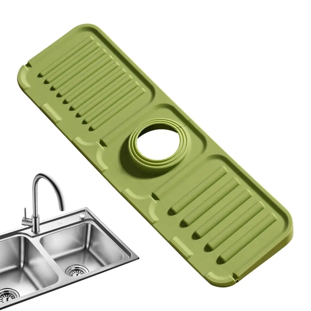 Противоскользящий кухонный силиконовый коврик для смесителя, коврик для воды, коврик для раковины, брызговик, защитный коврик для столешницы, для ванной комнаты
