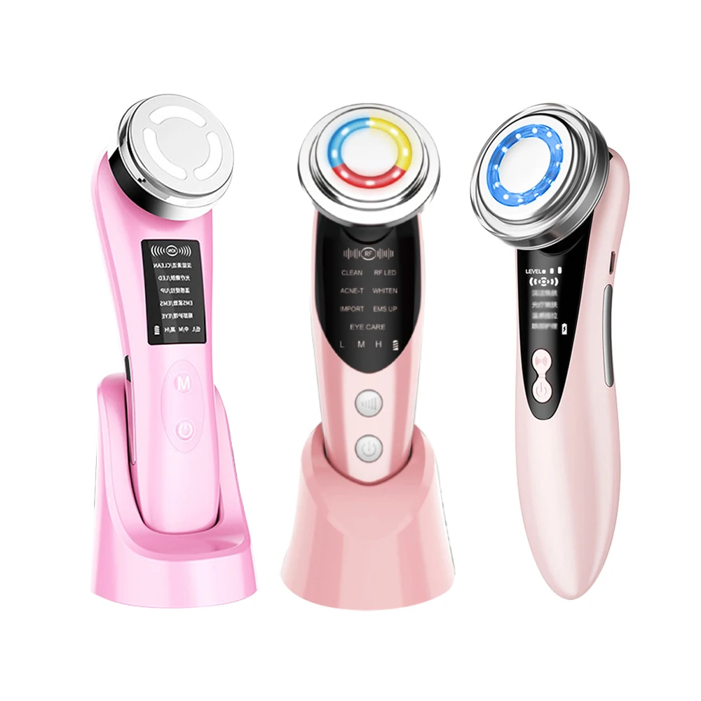 Facial Skin Care RF EMS Beauty Instrument LED Photon Light Therapy Tool Device Face Lifting Tighten Massager Beauty Machine