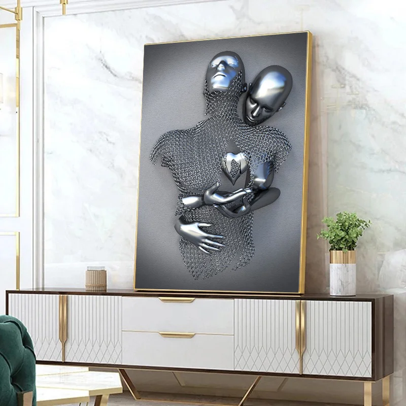 

Настенная картина из металла для гостиной