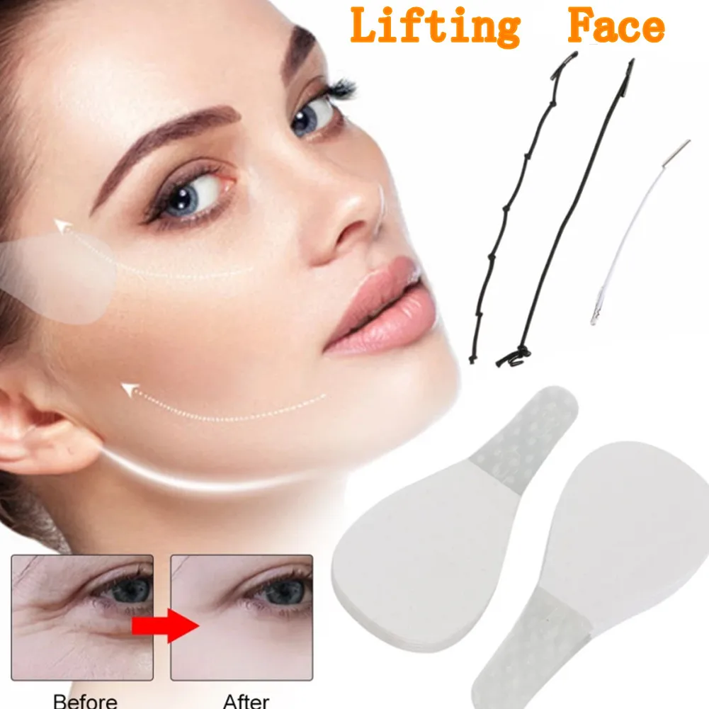 

40Pcs Invisible Thin Face Stickers Tensores Faciales Face Neck Chin Lifting Tapes Anti Wrinkle Flabby Belleza Face Lift Tools