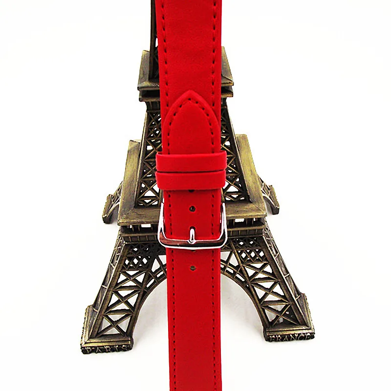 Wholesale 250PCS / Lots 12MM 14MM 16MM 18MM 20MM PU With Genuine Leather Watch Band Watch Strap 10 Colors Available -110901