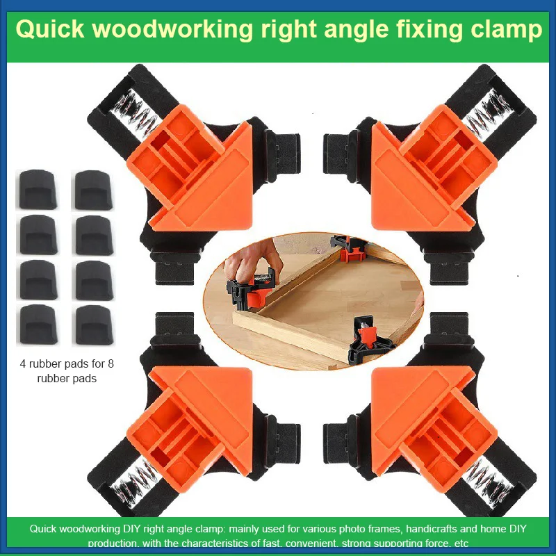

Woodworking Right Angle Clamp 90 Degree Fixer Photo Frame Clip Picture Frame Clip Home Tool Woodworking Quick Clip