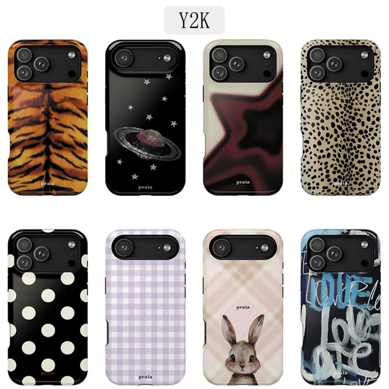 Фото Роскошный чехол для телефона Y2K с леопардовым принтом для iPhone 17, 16e, 16, 15, 14, 13, 12, 11, X, XS, XR, XSMAX, 7, 8, Air, Pro, Max, Plus, двухслойный, SWAG №1