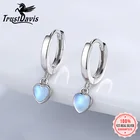 TrustDavis Настоящее серебро 925 пробы модные милые сердца капли очаровательные серьги-кольца для женщин Свадьба День рождения ювелирные изделия DA2290