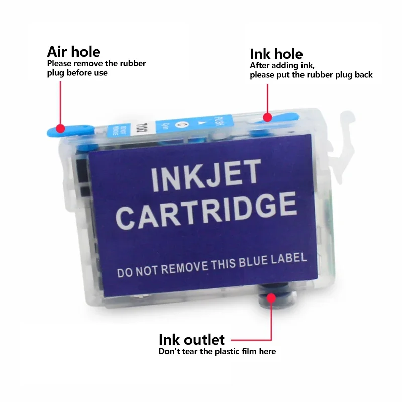 T1271 127 XL Многоразовый картридж для принтеров EPSON Workforce 60 545 645 840 845 WF-3520 3530 3540 7010 7510 7520