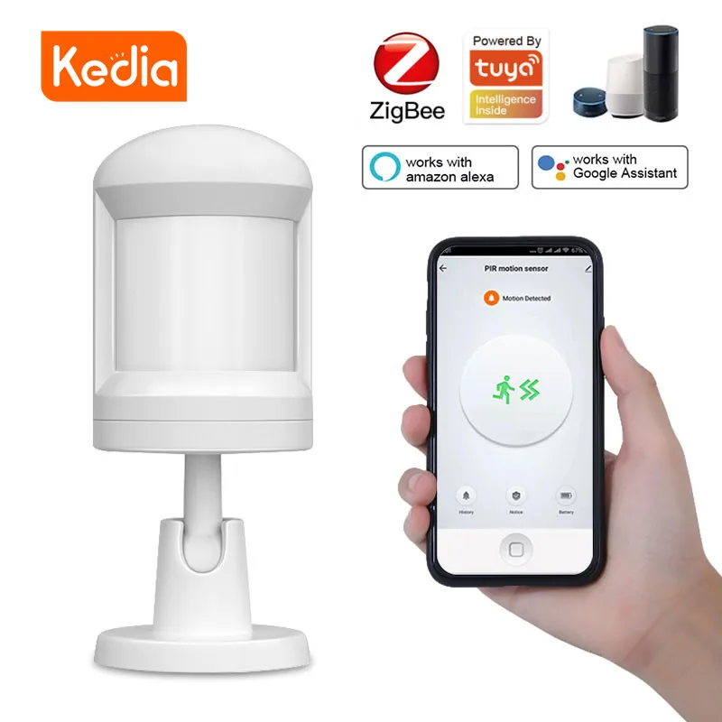 

Tuya Motion Sensor Smart Human Body Sensor Body Movement PIR Wireless Detection ZigBee Connection Works With Google Home Alexa