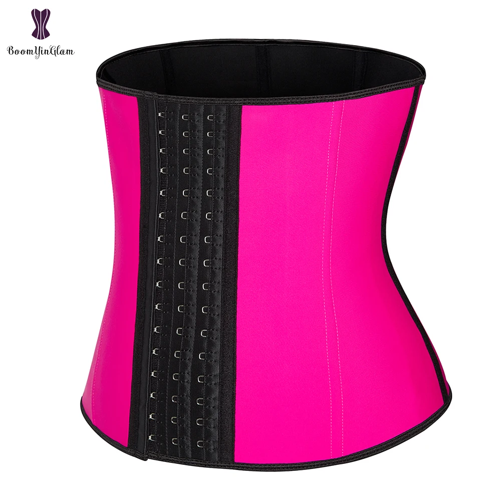 Женский корсет под грудью 9 спиральных стальных косточек латексный спортивный 3