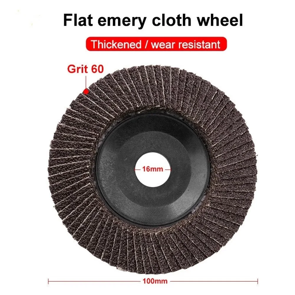 

1/2pcs Flat Flap Discs 100mm Sanding Discs 60Grit Grinding Wheels Blades For Angle Grinder Wood Cutting Grinding Sanding Wheel