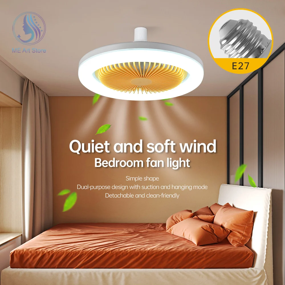 

Universal 2 in1 Ceiling Fan Light AC 85V-265V Lamp Holder 12W LED Lamp E27 LED Light Bulb For Home Office Night Market
