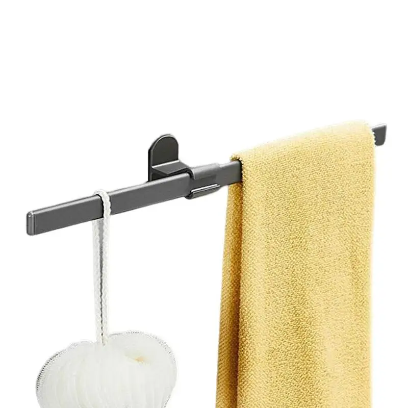 

Bathroom Towel Bar Retractable Bathroom Towel Rack Holder Heavy Duty Towel Hanger For Bathroom Kitchen Practical Towel Storage
