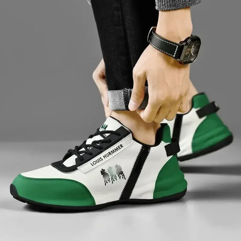 Кроссовки мужские на молнии сбоку модная Повседневная Популярная обувь для