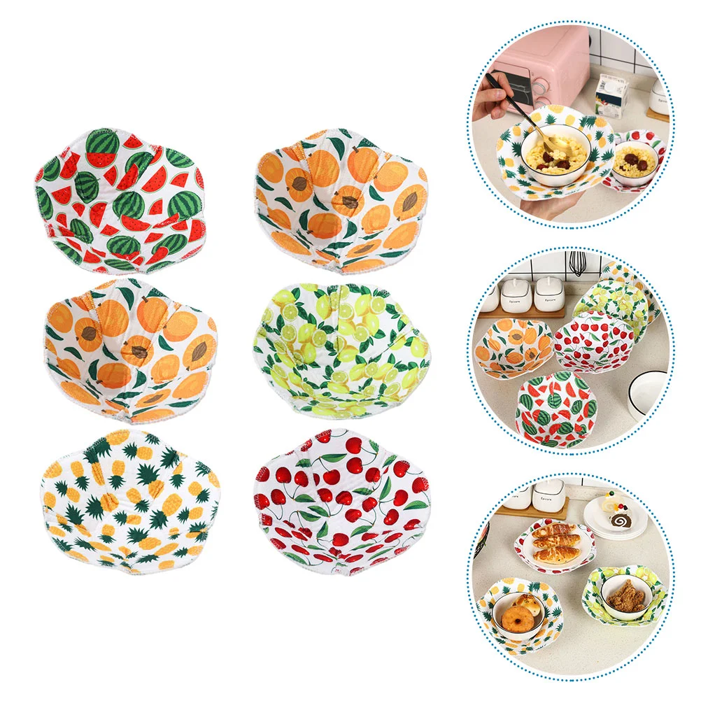 

6 Pcs Microwave Bowl Holder Plate Hugger Covers Huggers Bowls Resistant