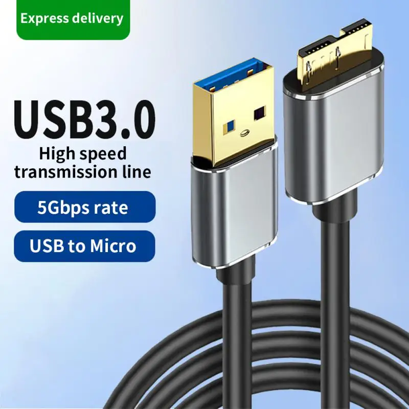 

Micro B Cable USB 3.0 3A Fast Charging 5Gbps Data Cable External HDD Cable USB Cord For Samsung Hard Disk SSD Sata Cable