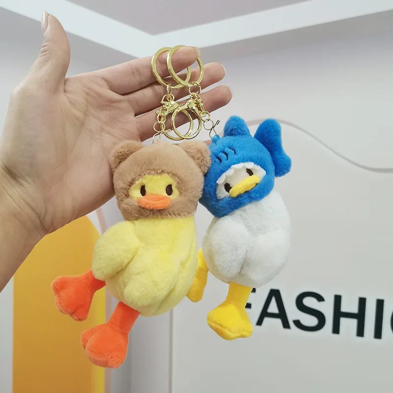 

Kawaii Cute Plush Toy Key Chain Cute Cartoon Crooked Neck Duck Doll Key Chain Backpack Decoration Toy Gift Couple Pendant