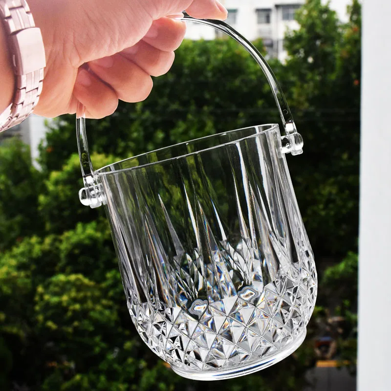 Акриловое Хрустальное ведро для льда прозрачное шампанского пластиковое