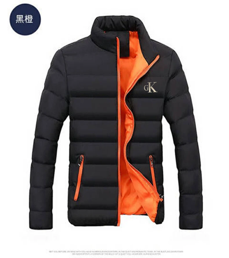 Homens jacke blusão algodão acolchoado jaqueta casual esportes outono inverno masculino gola quente grosso parkas jaqueta juvent