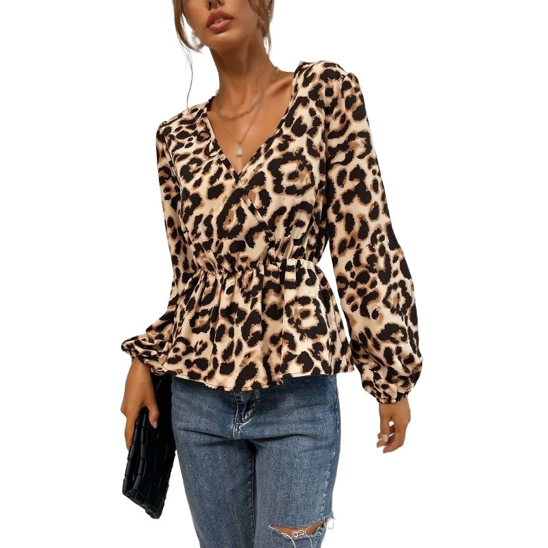 

Autumn Winter Women's Empire Waist Dressy Blouse Long Sleeve Flowy Tunic Top V Neck Slim Fit Pullovers GHDREW1