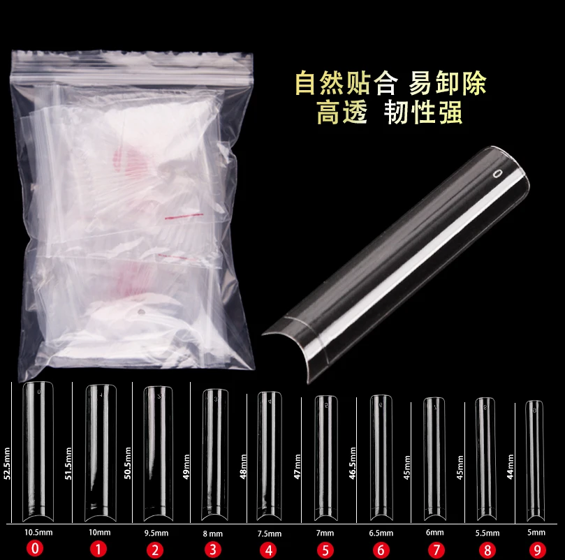 

500pcs/bag Extra Long False Nails Acrylic XXXL No C Curve Half Cover Nail Tips Fake Nails Press On Nail DIY Manicure Accessories