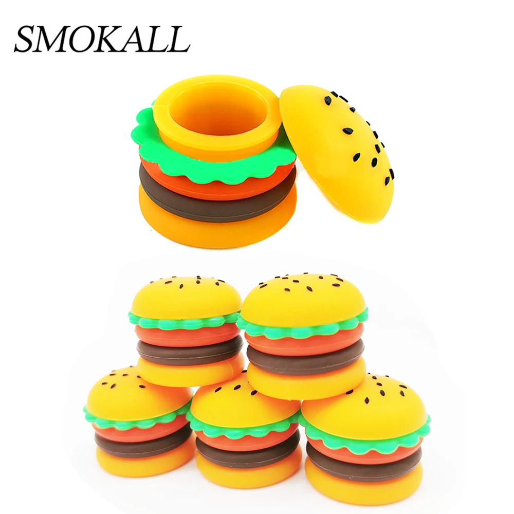 1 шт. силиконовая банка 5 мл контейнер в форме гамбургера коробка для хранения