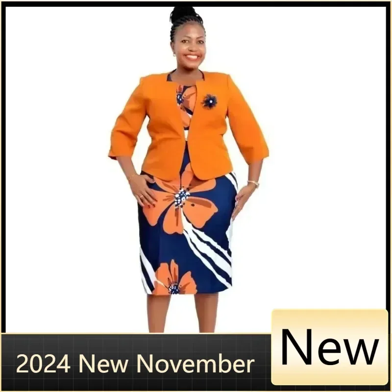 2 Piece Set African Clothes For Women New Dashiki Tops And Dress Suits Elegant Turkish Wedding Party Dresses Outfit Plus Size