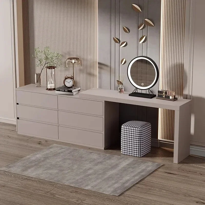 Роскошный туалетный столик для спальни Женский зеркальный стул очаровательный