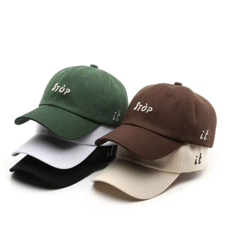 

Classic Cotton Baseball Cap For Women Men Casual Visor Sun Hat Letter Embroidery Snapback Caps Unisex Solid Color Hip Hop Bonnet