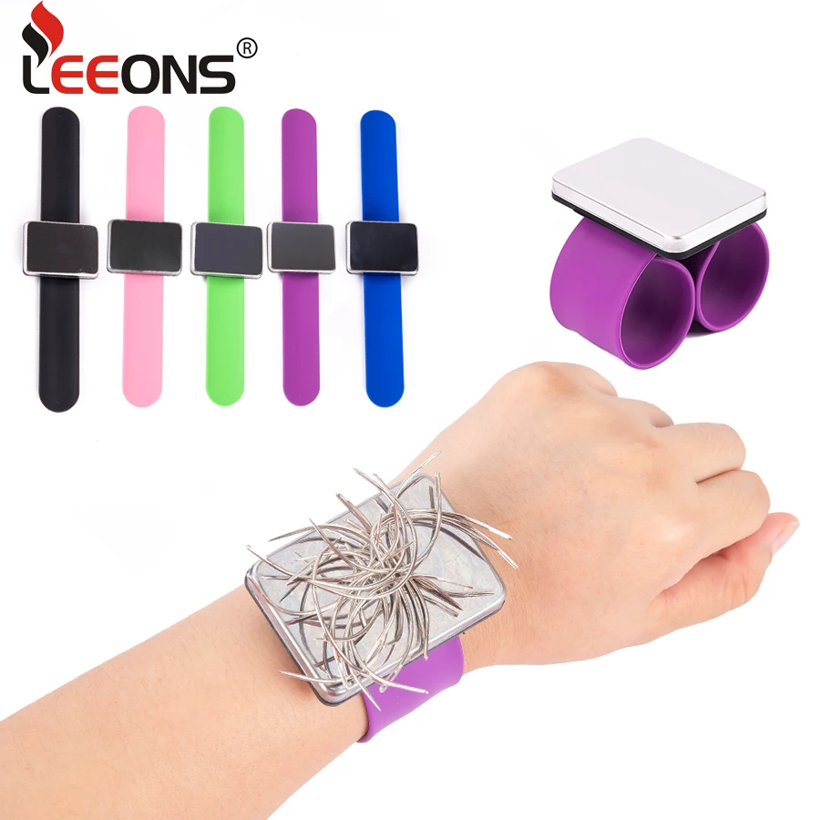 

5 цветов, магнитный шитье Pincushion, магнитный браслет, булавка, держатель подушки для шитья, заколка для волос, силиконовый браслет на запястье