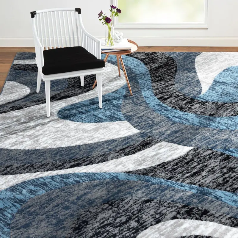 

Роскошный Коврик Mystic Blue/Gray, 7 '10' x10 '2 '', большой стильный и элегантный коврик для любого дома