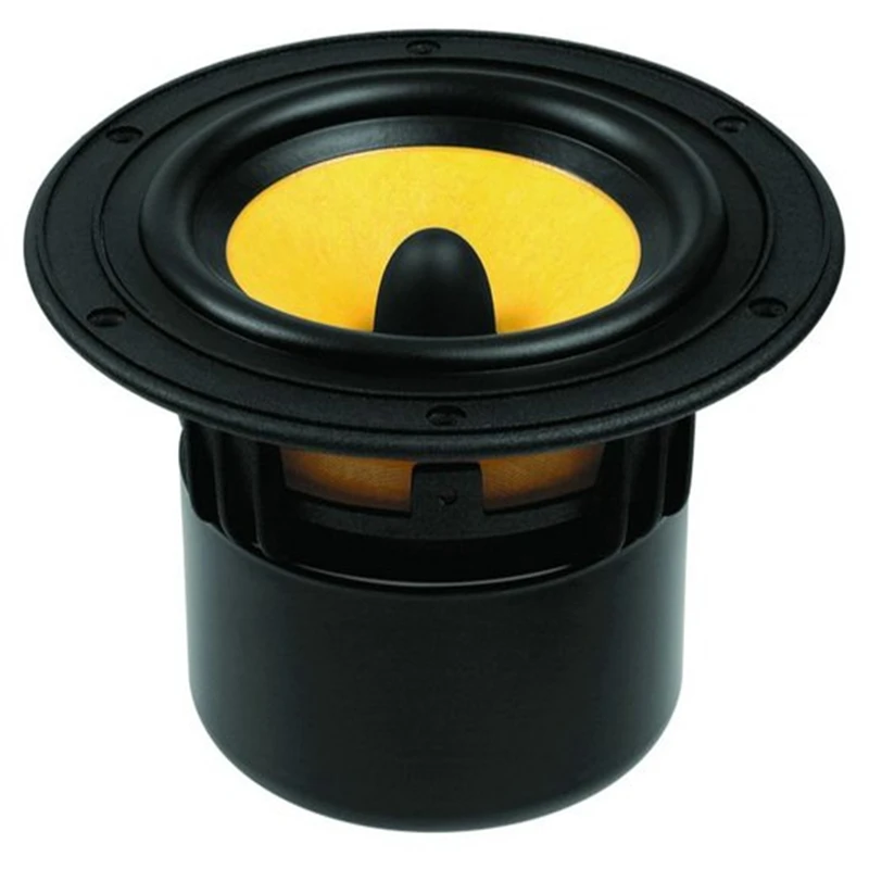 

1 Piece Original HiVi F5 5'' Midrange Speaker Driver Unit Casting Aluminum Frame Yellow Kev-lar Cone 8ohm 35W OD=152mm Round