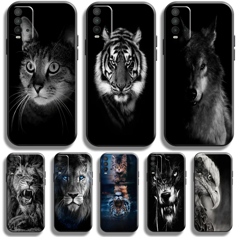 

Lion Eagle Dog Tiger Cat Wolf Case For Xiaomi Redmi Note 10 10S 10T 9 9S 9T 8 8T Pro For Redmi 10 9 9T 9A 9C 8 8A Phone Case