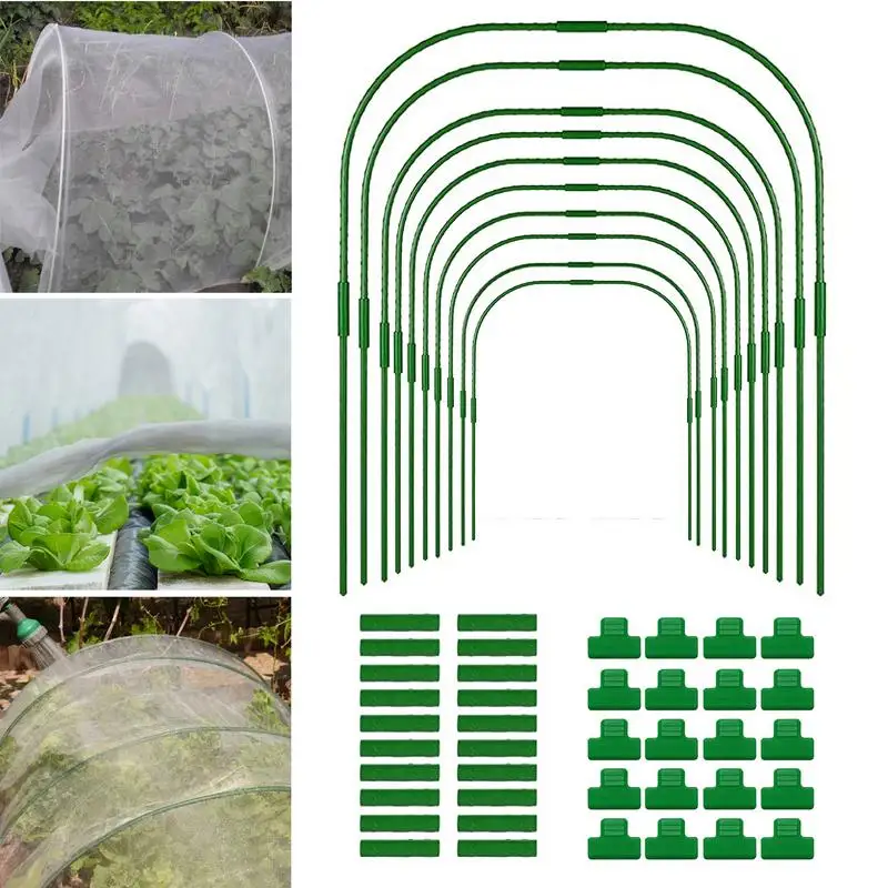 

Garden Support Frame Durable Greenhouse Hoops Waterproof Grow Tunnel Garden Hoops Frame For DIY Plant Support Garden Grow Tunnel
