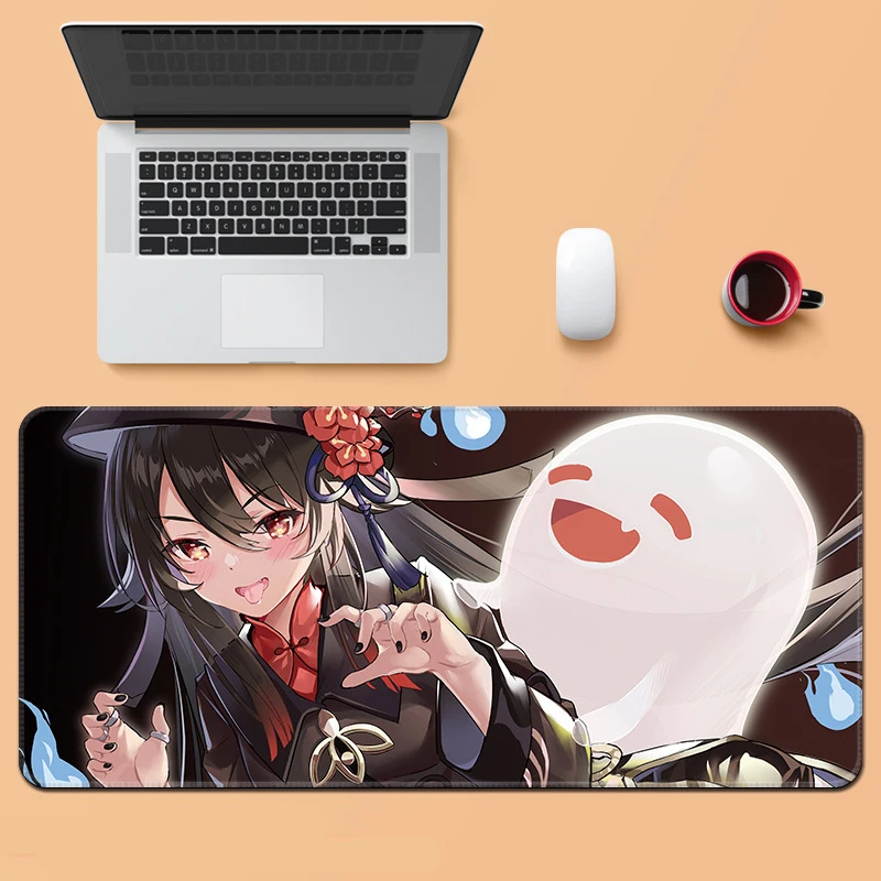 

Genshin Impact Computer Gaming Mouse Pad Anime Large Mouse Pad Gamer Table Mat Ganyu Hutao Klee Zhongli Diluc Office Supply