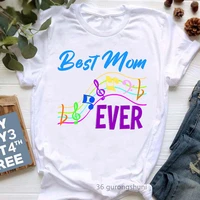 best mom ever music note graphic print tshirts womens clothing rainbow t shirt femme harajuku shirt summer fashion t shirt