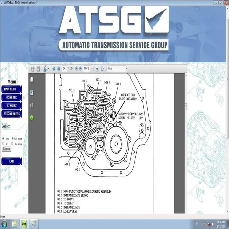 Новейшее программное обеспечение для ремонта автомобилей ATSG 2017 автоматические