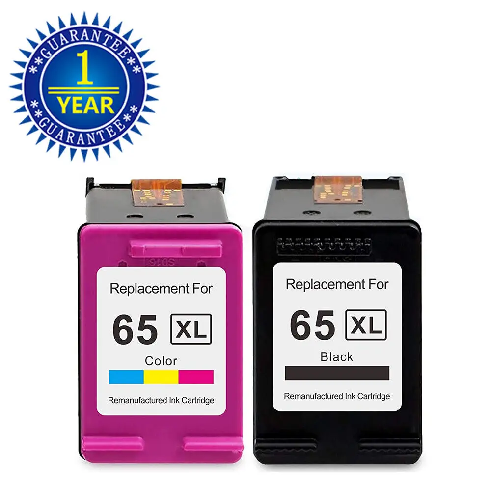 Черные чернила 65XL совместимые с HP Deskjet 2600 2652 3752 3755 ENVY 5000