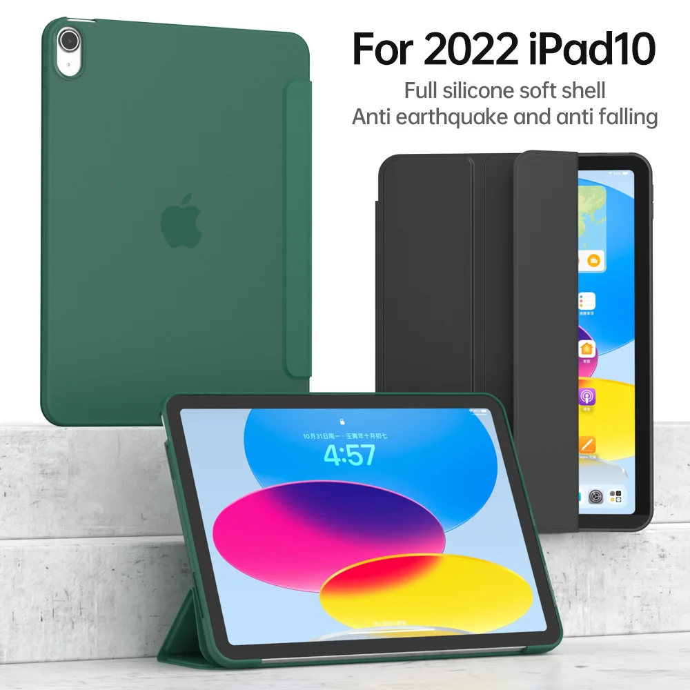 For New iPad 10 2022 10th Generation A2696 Tablet Kids Magnetic Folding Smart Cover Funda For Apple iPad 10 9 Inch 2022 Case Hot