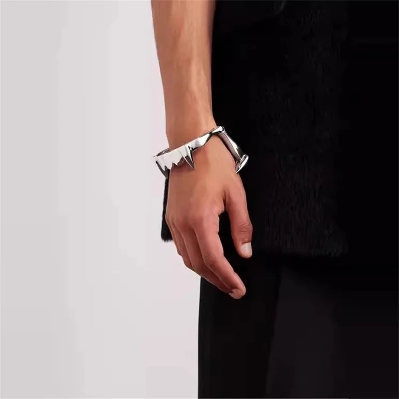 Преувеличенный браслет в стиле хип-хоп панк RAF клык вампира легкий роскошный для