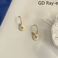 2021 new fashion retro matte c shaped drop earrings geometric temperament wholesale crystal hoop earrings jewelry 641
