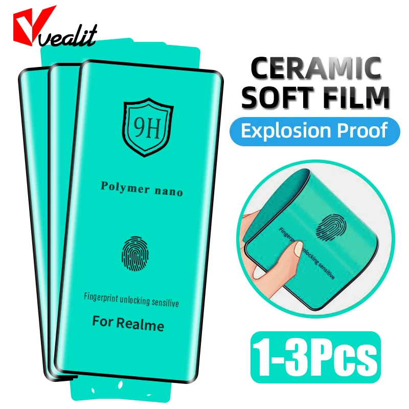 Полная изогнутая керамическая мягкая пленка для Realme 12 11 10 Pro plus Защита экрана GT5