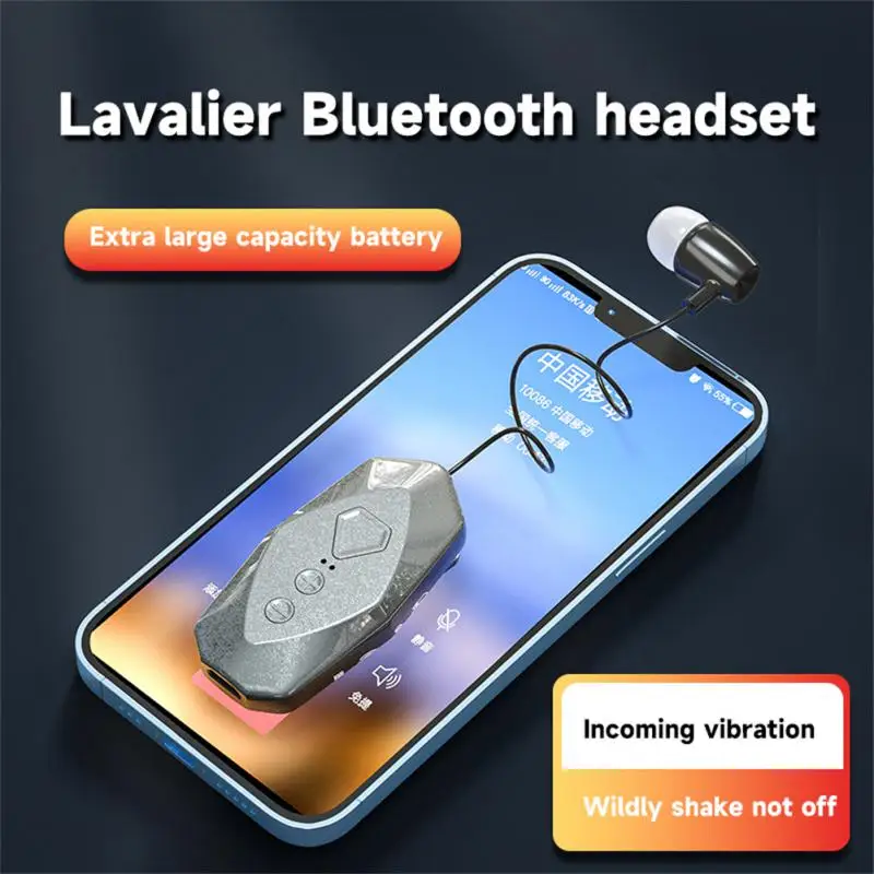 

Bluetooth 5.2 Lavalier Earphone Gt-009 Call Remind Vibration Wireless Headphone Accessories Portable Business Headset Earbuds