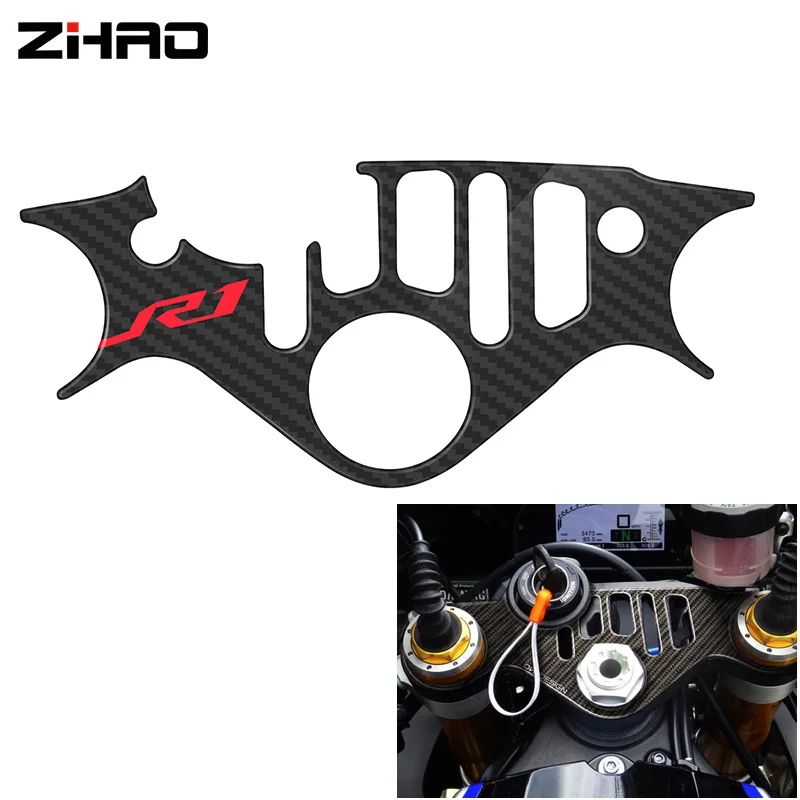 

Защитная пластина для резервуара для масла из углеродного волокна для мотоцикла, наклейки на руль, наклейка, наклейка для Yamaha YZF-R1/R1M 2015-2016