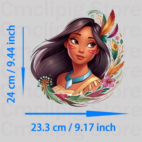 Принцесса Диснея Покахонтас и Ариэль железные нашивки для одежды сделай сам