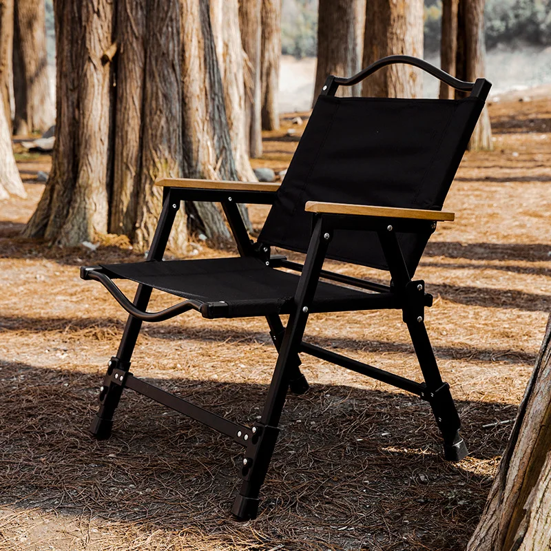

Outdoor Detachable Kermit Chair Camping Portable Aluminum Alloy Black Warrior Folding Chair Camping Chair