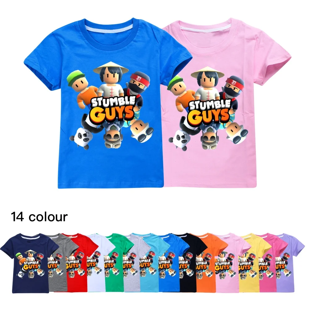 

Newest Game Stumble Guys T Shirt Kids Cartoon Clothing Baby Boys Harajuku Casual Fashion Tops Toddler Girls Short Sleeve T-Shirt