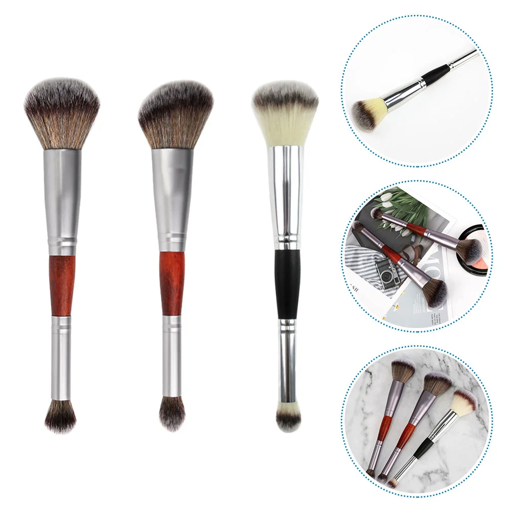 

Brush Eyeshadow Makeup Brushes Woman Stick Supplies Blushfemale Head Double Accessories Tool Highlight Portable Set Applicator