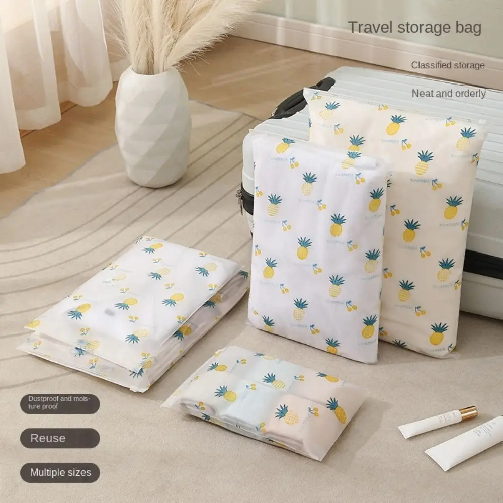 

Frosted Printed Clothes Storage Bags New Self Seal PE Wardrobe Storage Bag Waterproof Transparent Vacuum Bags